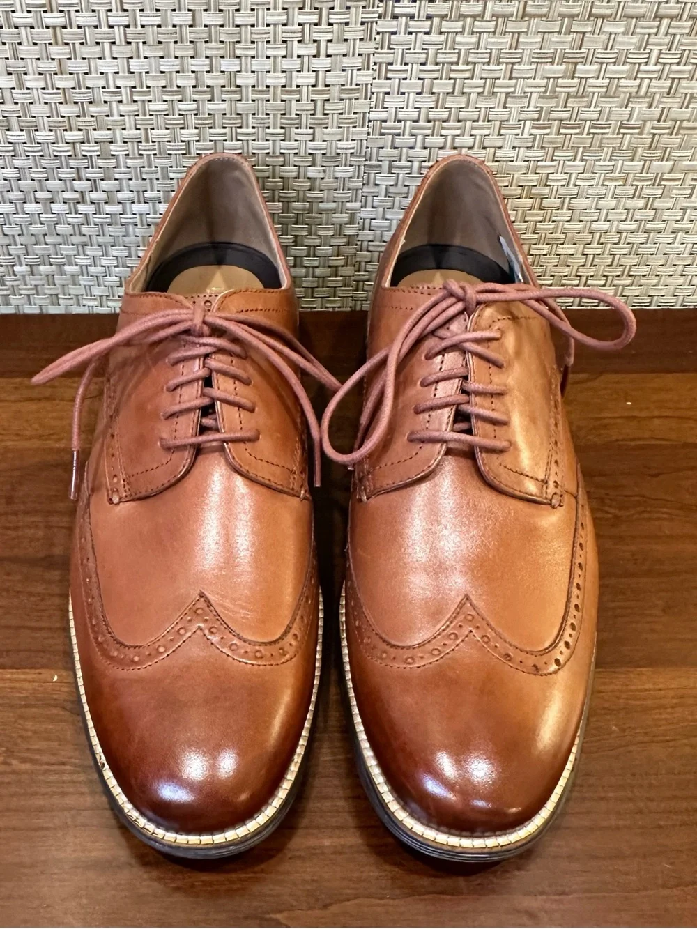 NWOB Cole Haan OriginalGrand Cognac Tan Leather Oxfords C264 13M